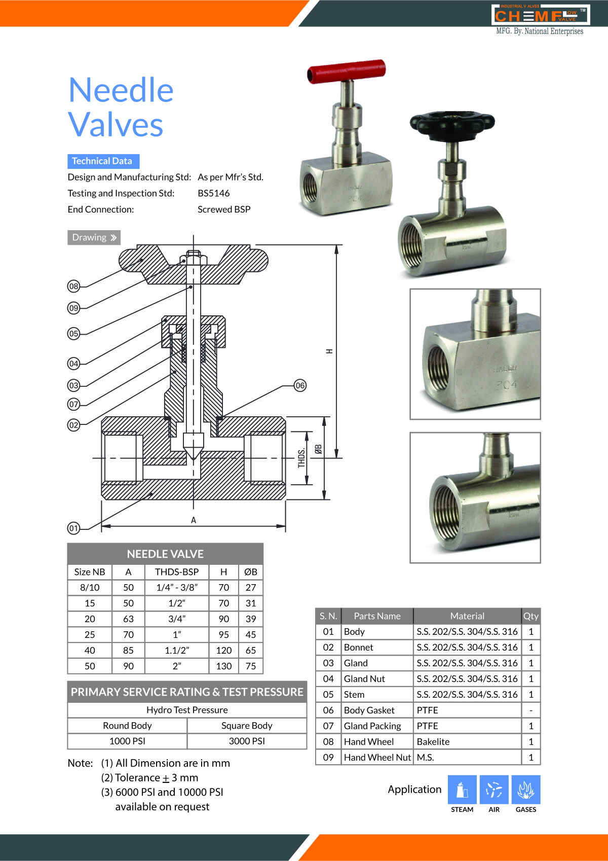 Gate valves flange end