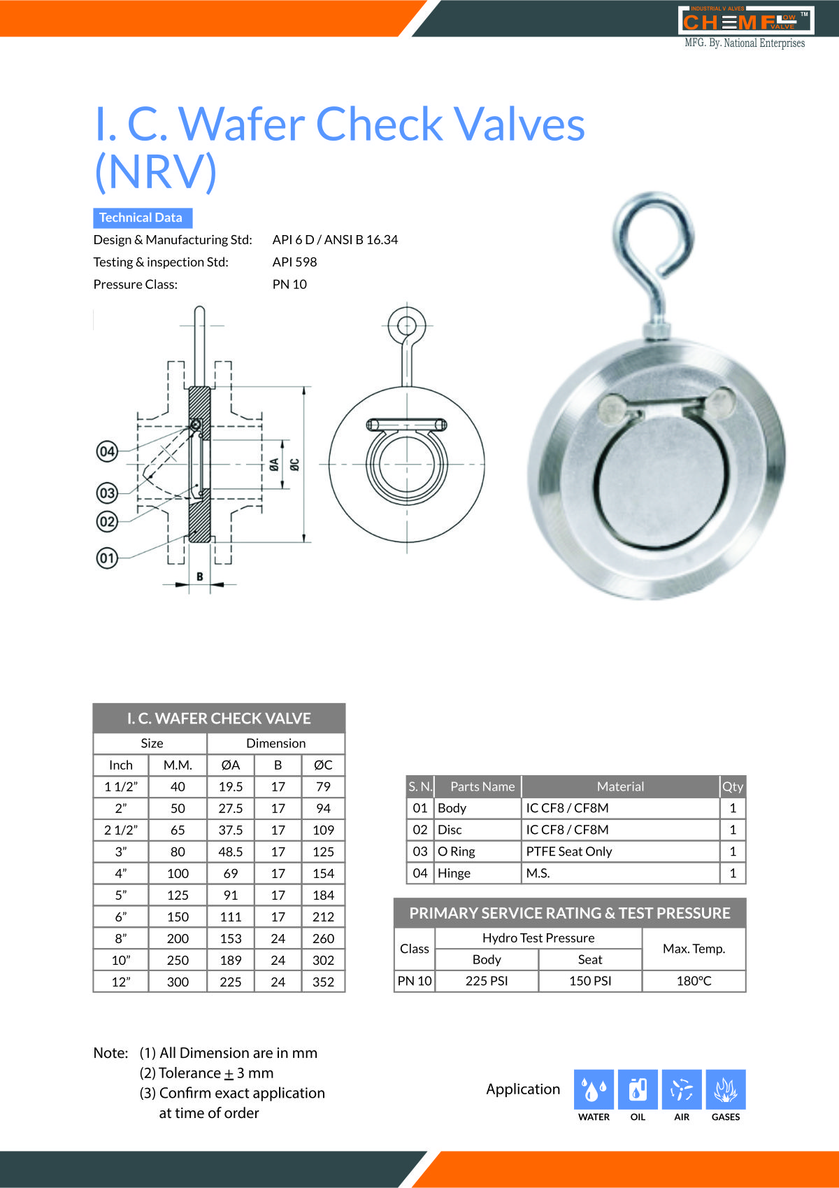 Gate valves flange end